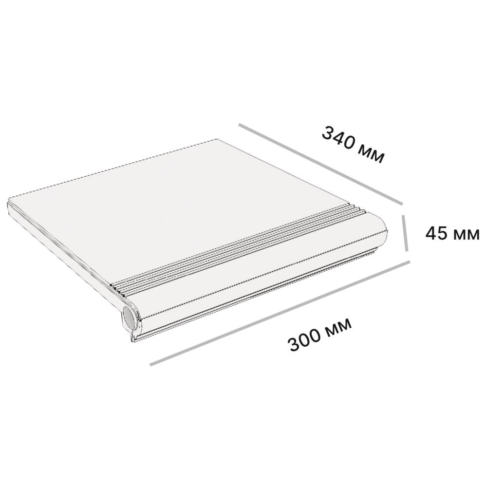 Ступень рядовая Verona 300х340х20мм Терракотовый