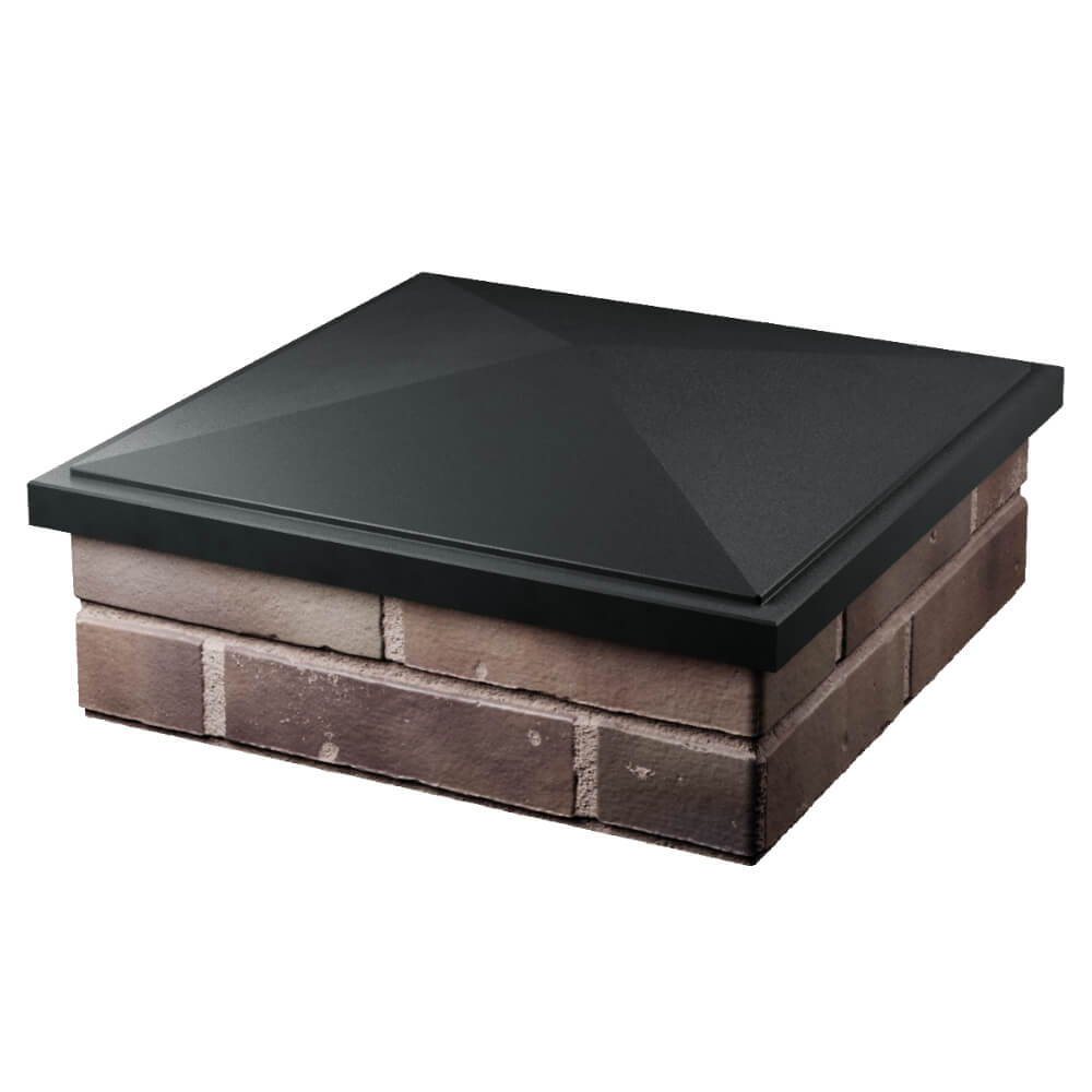 Колпак Zking БонаМоно Черный на столб 2х2 кирпича (515х515, 530х530мм)